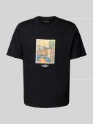 T-shirt met motiefprint, model 'PAROS'