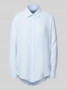 Regular fit overhemdblouse van linnen met doorknoopsluiting