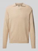 Regular fit poloshirt in design met lange mouwen, model 'ZEKE'