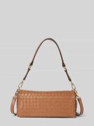 Leren handtas met gevlochten look, model 'MILA'