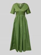 Maxi-jurk met V-hals, model 'BRONZO'