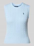 Gebreide pullover in mouwloos design
