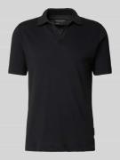 Regular fit poloshirt van een mix van katoen en linnen