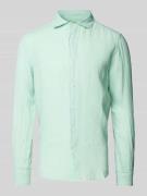 Regular fit linnen overhemd met kentkraag, model 'PAMPLONA'