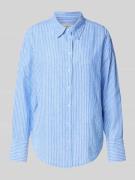 Relaxed fit blouse van een mix van linnen en katoen