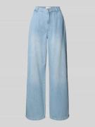 Wide leg jeans met steekzakken, model 'Ingrid Lis'