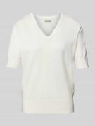 Gebreid shirt met V-hals, model 'Katie'