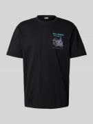 Oversized T-shirt met labelprint