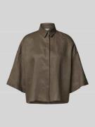 Relaxed fit linnen blouse met overhemdkraag, model 'MIRANO'