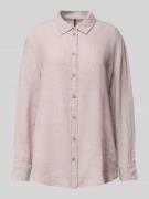 Boxy fit linnen blouse met pas, model 'LINN'