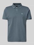 Regular fit poloshirt met knoopsluiting en labelstitching