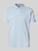 Regular fit poloshirt met knoopsluiting en labelstitching