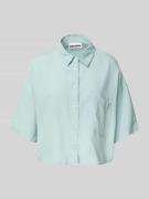 Boxy fit overhemdblouse met borstzak