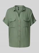 Regular fit overhemdblouse met borstzakken, model 'BUMPY'