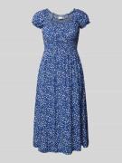 Knielange jurk van viscose in all-over look