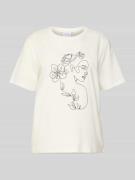 T-shirt met motiefstitching, model 'SYBIL'