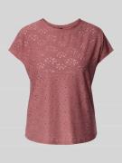 Regular fit T-shirt met etskanteffect model 'SMILLA'