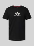 T-shirt met labelprint