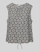 Regular fit top met tunnelkoord