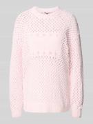 Relaxed fit gebreide pullover van ajourtricot
