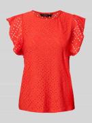 Regular fit T-shirt met ajourpatroon, model 'TASSA'