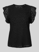 Regular fit T-shirt met ajourpatroon, model 'TASSA'