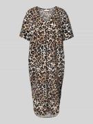 Knielange jurk met steekzakken, model 'Floi'