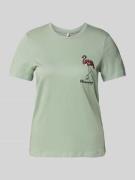 Regular fit T-shirt met pailletten, model 'KITA'