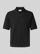 Poloshirt met structuurpatroon