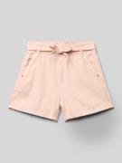 Bermuda met strikceintuur en labeldetail