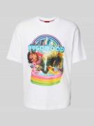 T-shirt met labelprint, model 'Duwood'