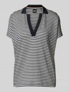 T-shirt met platte kraag, model 'Enelina'