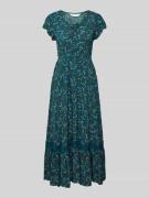 Midi-jurk van viscose met knoopsluiting