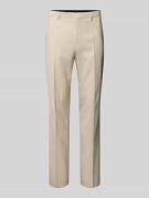 Slim fit pantalon met bandplooien, model 'Hesten'