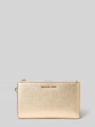 Portemonnee van leer met labeldetail, model 'JET SET'
