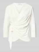 Shirt met lange mouwen in wikkellook