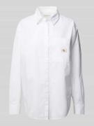 Relaxed fit blouse met labeldetail