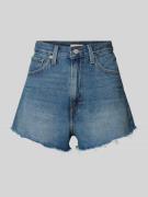 Korte high waist jeans in used-look