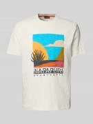 T-shirt met labelprint, model 'ARBIA'