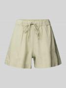 Loose fit korte broek van een mix van viscose en linnen, model 'CARO'