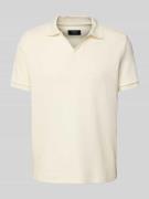 Regular fit poloshirt met V-hals