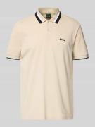 Regular fit poloshirt met labelprint, model 'Paddy'
