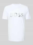 T-shirt met logoprint en ronde hals
