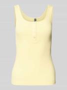Slim fit tanktop van katoenmix, model 'KITTE'