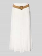 Midirok met riem in gevlochten look