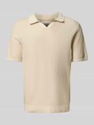 Regular fit poloshirt met V-hals, model 'CEASTON'