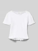 Slim fit T-shirt van puur katoen