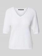 Gebreide pullover met V-hals