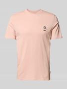 T-shirt met motief- en statementstitching, model 'JANUS'