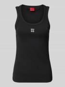 Tanktop met labelstitching, model 'Datamia'